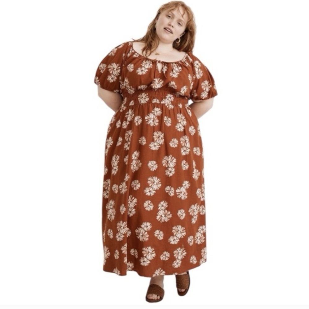 Floral Brown Maxi Dress